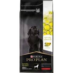 Pro Plan Nature Elements Defense Medium & Large Adult Beef - за кучета в зряла възраст над 1 година от средни и едри породи с говеждо