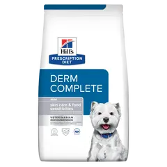 Hill's PRESCRIPTION DIET Derm Complete Mini - лечебна суха храна за кучета с хранителни алергии и алергии от околната среда - 1 кг