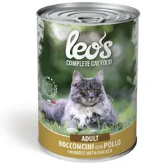 Leo’s Adult с пилешко – хапки с пилешко – за котки в зряла възраст - 415 гр