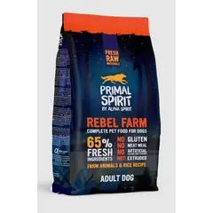 Primal Spirit Rebel Farm - Суха храна за куче с 45% прясно пилешко месо и 20% прясна риба - 1кг