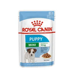 ROYAL CANIN® MINI PUPPY Pouch 12x85g - Пълноценна храна за подрастващи кучета от дребни породи