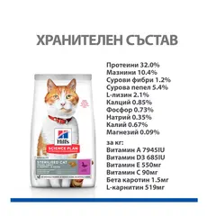 Hill's Science Plan Feline Young Adult Sterilised Duck  - за млади кастрирани котки от 6 месеца до 6 години с патешко - 10 kg