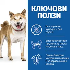 Hill's Science Plan NO GRAIN Medium Adult Chicken - пълноценна суха храна с пилешко за кучета от средните породи (11-25кг ) от 1 до 6 години - 2,5 kg
