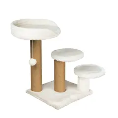DUBEX Скрачер 3 стълбa + 3 кръга + топче 65 х 65 х 60 см. - бял