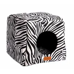 Dubex 3D KULUBE Medium Зебра  - Меко легло - 41 x 41 x 37 см