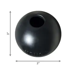Kong Extreme Ball M/L , black - здрава топка от естествен каучук за кучета с тегло от 13 до 30 кг, черна