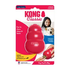 Kong Classic L , red - играчка за кучета с тегло от 13 до 30 кг, червена