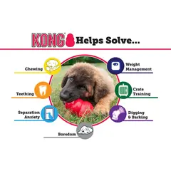Kong Classic M , red - играчка за кучета с тегло от 7 до 16 кг, червена
