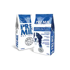 Premil Maxi Adult  -  пълноценна храна за кучета над 1 година от средни и едри породи с пилешко месо  - 15 кг