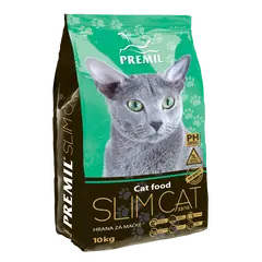 Premil Slim cat - пълноценна храна за кастрирани и предразположени към наднормено тегло котки