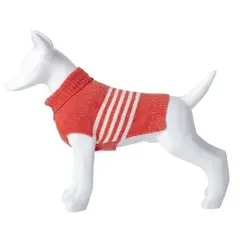 FreeDog Jersey Comfy Rojo - пуловер за кучета, червен на райета, различни размери