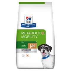 Hill's PRESCRIPTION DIET Metabolic + Mobility Mini - лечебна суха храна за кучета от дребни породи с наднормено тегло и ставни проблеми, с пилешко