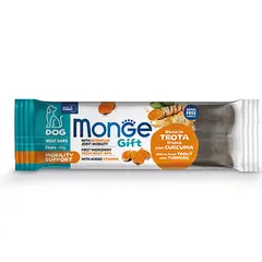 Monge Gift Meat Bars Mobility Support – лакомство за кучета – барчета с пъстърва, босвелия и куркума за грижа за ставите, без зърнени култури
