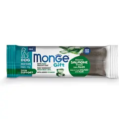 Monge Gift Meat Bars Skin Support – лакомства за кучета - барчета със сьомга, алое вера и дрожди за здрави кожа и козина, без зърнени култури