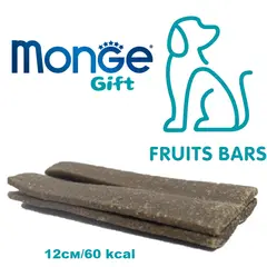 Monge Gift Fruit Bars Puppy & Junior – лакомства за подрастващи кученца - монопротеинови барчета със свинско и киви, без зърнени култури