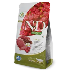 N&D Cat Quinoa Urinary - суха храна за котки с с патица, киноа, червена боровинка и лайка