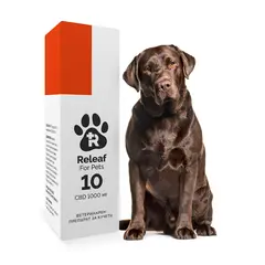 Releaf For Pets 10 - 1000мг. Широкоспектърно CBD масло в MCT масло за животни - 10мл.