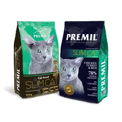 Premil Slim cat - пълноценна храна за кастрирани и предразположени към наднормено тегло котки