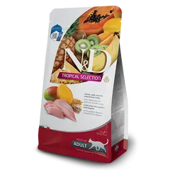 N&D CAT TROPICAL SELECTION CHICKEN - Суха храна за котки над 1 година, с пилешко, спелта, овес и тропически плодове - 5кг