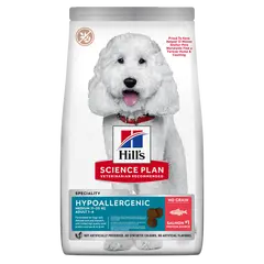Hill's Science Plan Canine Hypoallergenic Medium Adult – хипоалергенна суха храна за кучета от средни породи от 1 до 6 години със сьомга - 2,5кг.