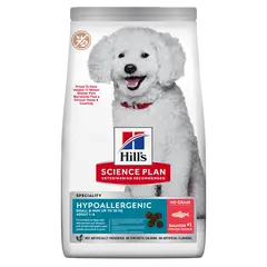 Hill's Science Plan Canine Hypoallergenic Small & Mini Adult – хипоалергенна суха храна за кучета от дребни и мини породи от 1 до 6 години със сьомга - 1.5 кг.