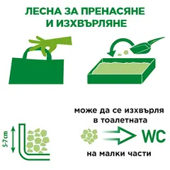 EASY GREEN 100% Ecological - натурална растителна тоалетна за котки, порчета и влечуги - 100% екологична