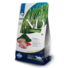 N&D SPIRULINA Lamb & Wolfberry Adult Cat 1,5kg – суха храна без зърнени култури за котки над 1 година, с агнешко, спирулина и годжи бери