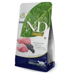N&D Prime Cat Adult Lamb & Blueberry 300 g – суха храна без зърнени култури за котки над 1 година, с агнешко и боровинки 300 гр