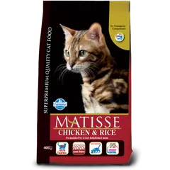 MATISSE CHICKEN & RICE 400 g - Пълноценна суха храна за котки в зряла възраст с пиле и ориз