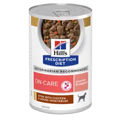 Hill's PRESCRIPTION DIET ON-CARE STEW – лечебна мокра храна за кучета, страдащи от тежки заболявания, с пилешко и зеленчуци, консерва 354 гр