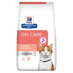 Hill's PRESCRIPTION DIET FELINE ON-CARE – лечебна суха храна за котки, страдащи от тежки заболявания, с пилешко 1,5 кг