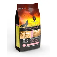 Ambrosia Puppy All Breed Chicken & Fresh Fish Ulta premium - холистична, хипоалергенна, беззърнена храна за кученца от всички породи, с пилешко и риба, 6 кг