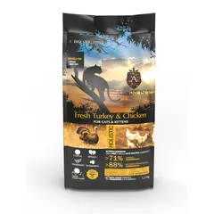 Ambrosia Cat & Kitten Fresh Turkey & Chicken Ulta premium - холистична, хипоалергенна, беззърнена храна за котенца и котки с пуeшко и пилешко, 5 кг