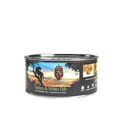 Ambrosia Sterilized Cat Turkey & White Fish - пълноценна мокра храна за кастрирани котки с пуешко и бяла риба, 150 гр