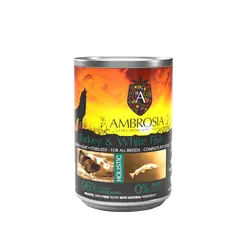 Ambrosia All Breed Turkey & White Fish - Senior - Sterilised - Light  - пълноценна мокра храна за кучета от всички породи, възрастни, кастрирани или с наднормено тегло, с пуешко и бяла риба, 400 гр
