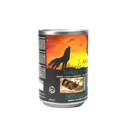 Ambrosia All Breed Turkey & White Fish - Senior - Sterilised - Light  - пълноценна мокра храна за кучета от всички породи, възрастни, кастрирани или с наднормено тегло, с пуешко и бяла риба, 400 гр