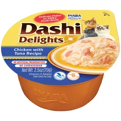 Inaba Dashi Delights Chicken with Tuna - топинг с късчета месо в японски бульон - Пиле и Риба тон, 70 гр