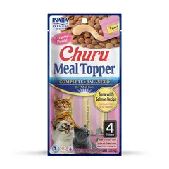 Inaba Churu Meal Topper Tuna with Salmon - Кремообразно лакомство за котка с риба тон и сьомга, 4 бр