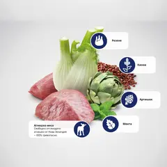 N&D Quinoa Digestion Lamb Adult Medium & Maxi dogs – суха храна за добро храносмилане и без зърнени култури за кучета в зряла възраст от средни и едри породи, с агнешко, киноа, копър, мента и артишок - 2,5 кг