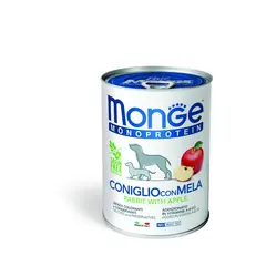 Monge Monoprotein Paté Rabbit with Apple - Консерва пастет за кучета в зряла възраст със заешко и ябълка - 400 г