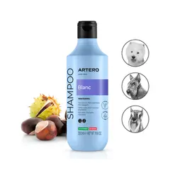 Artero Shampoo Blanc - шампоан за бели, черни и сиви кучета, 300mL