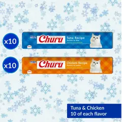 Inaba Churu Christmas Box - Коледна кутия с 20 брооя лакомства за котка