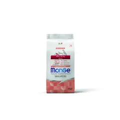 Monge Mini Adult Monoprotein Salmon with Rice - Пълноценна суха храна за кучета в зряла възраст от дребните породи със сьомга и ориз - 800 г