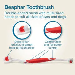 Beaphar Toothbrush & Toothpaste Dental Care Kit - Комплект паста за зъби + четка за зъби за кучет аи котки, 100 г