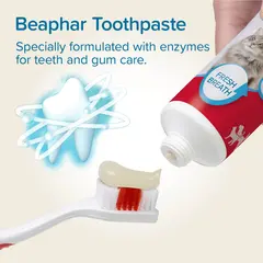 Beaphar Liver-Flavour Toothpaste with Enzymes - Паста за зъби против кариес, плака и за свеж дъх, 100 г