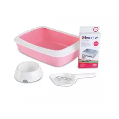 Savic  Iriz starter kit litter tray – комплект за котешка тоалетна, розов цвят