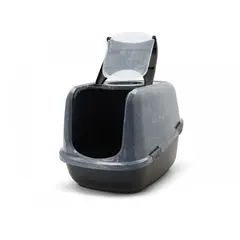 Savic  Nestor Jumbo Marble закрита котешка тоалетна черен мрамор/черно, 66.5х48.5х46.5 см