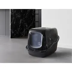 Savic  Nestor Marble закрита котешка тоалетна черен мрамор/черно, 56х39х38.5 см
