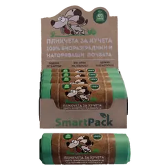 SmartPack Еко торбички за кучешки отпадъци 200х300 мм, 60 бр./руло