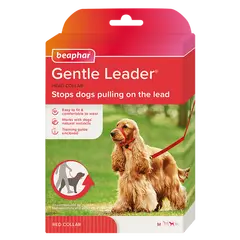 Beaphar  Gentle Leader повод срещу дърпане за куче, червен, средни породи